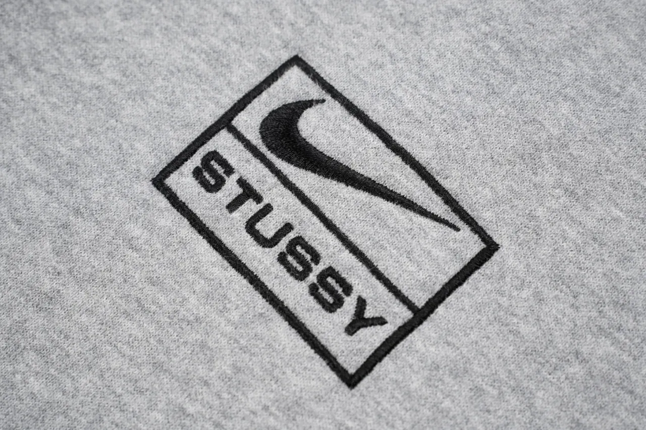 Nike Grey Embroidered Logo Crewneck Sweatshirt product photo from LabelPicks