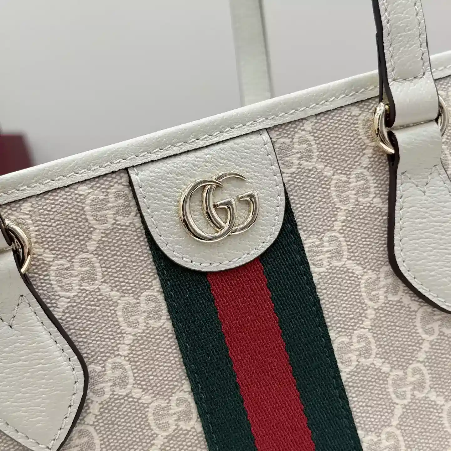 Gucci White Ophidia GG Supreme Canvas Tote Bag product photo from LabelPicks
