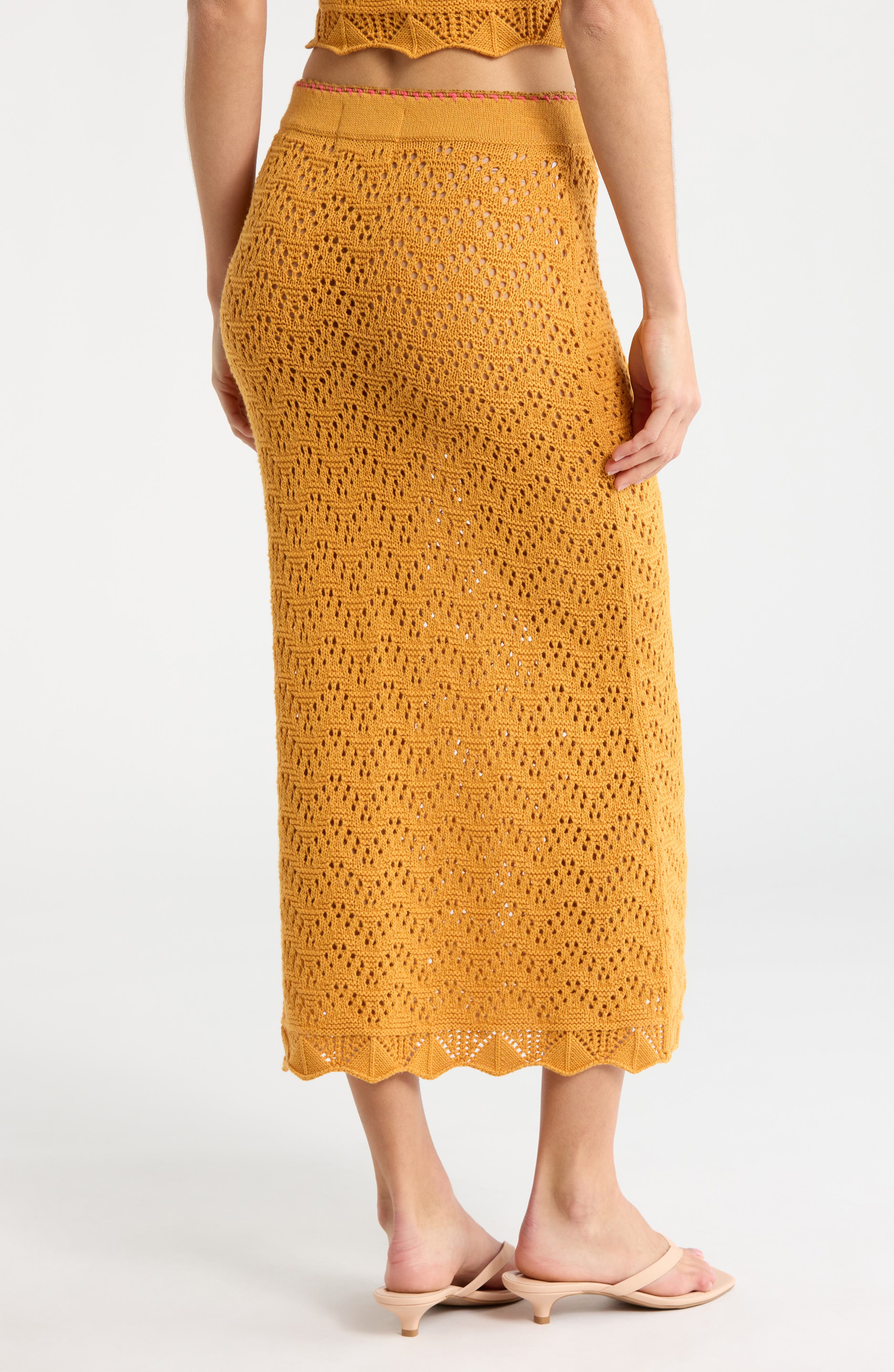 MOTHER The Open Knit Midi Skirt