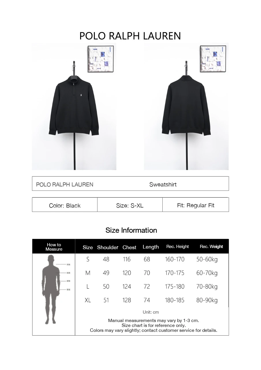 Ralph Lauren Black Pony Embroidered Scuba Polo Sweatshirt product photo from LabelPicks