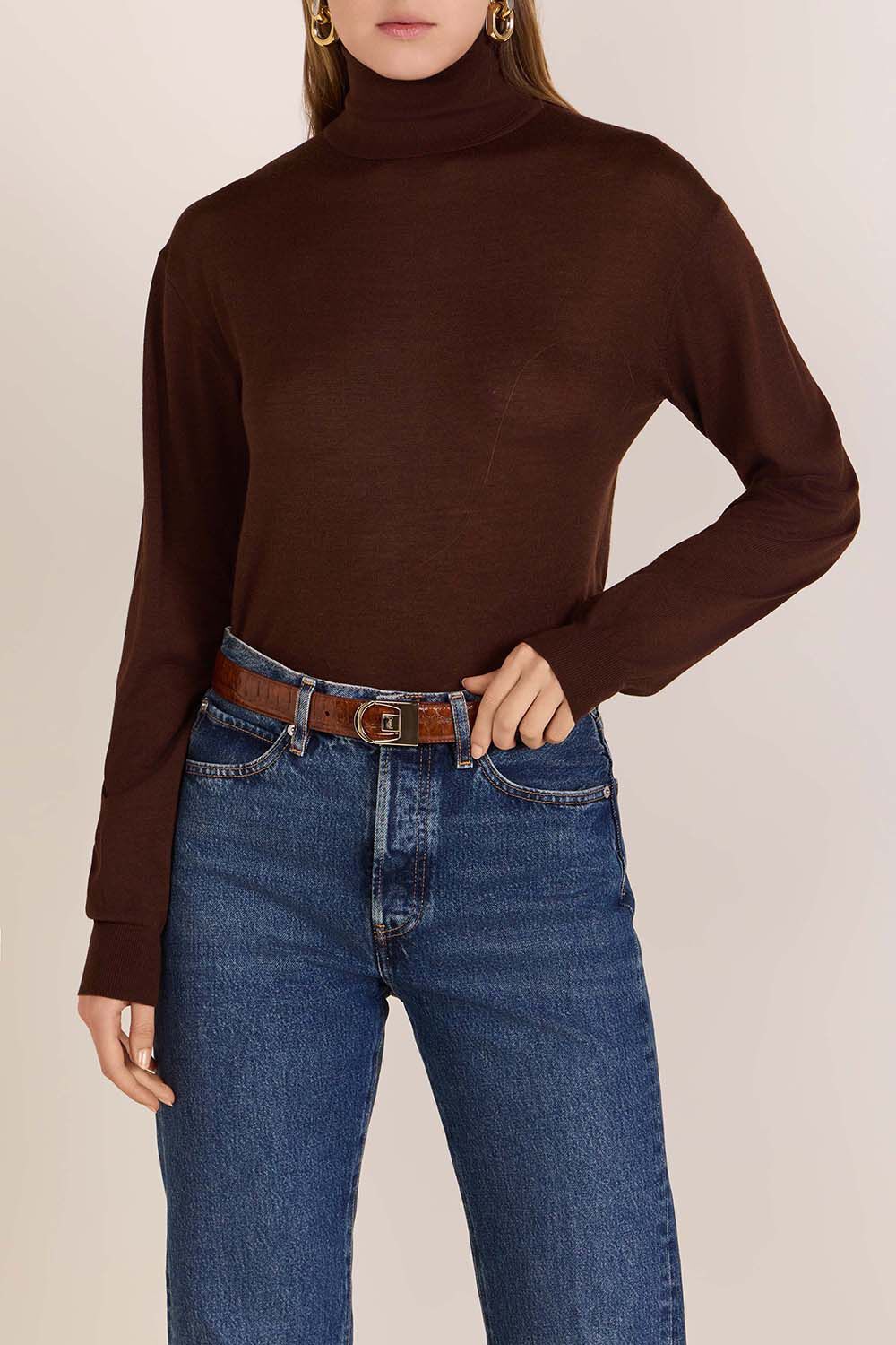 SAINT LAURENT חולצת גולף סריג