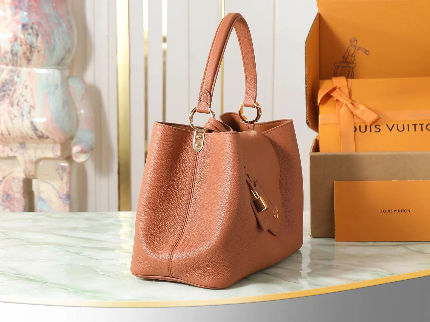 Louis Vuitton Capucines Brown Calfskin Top Handle Bag product photo from LabelPicks