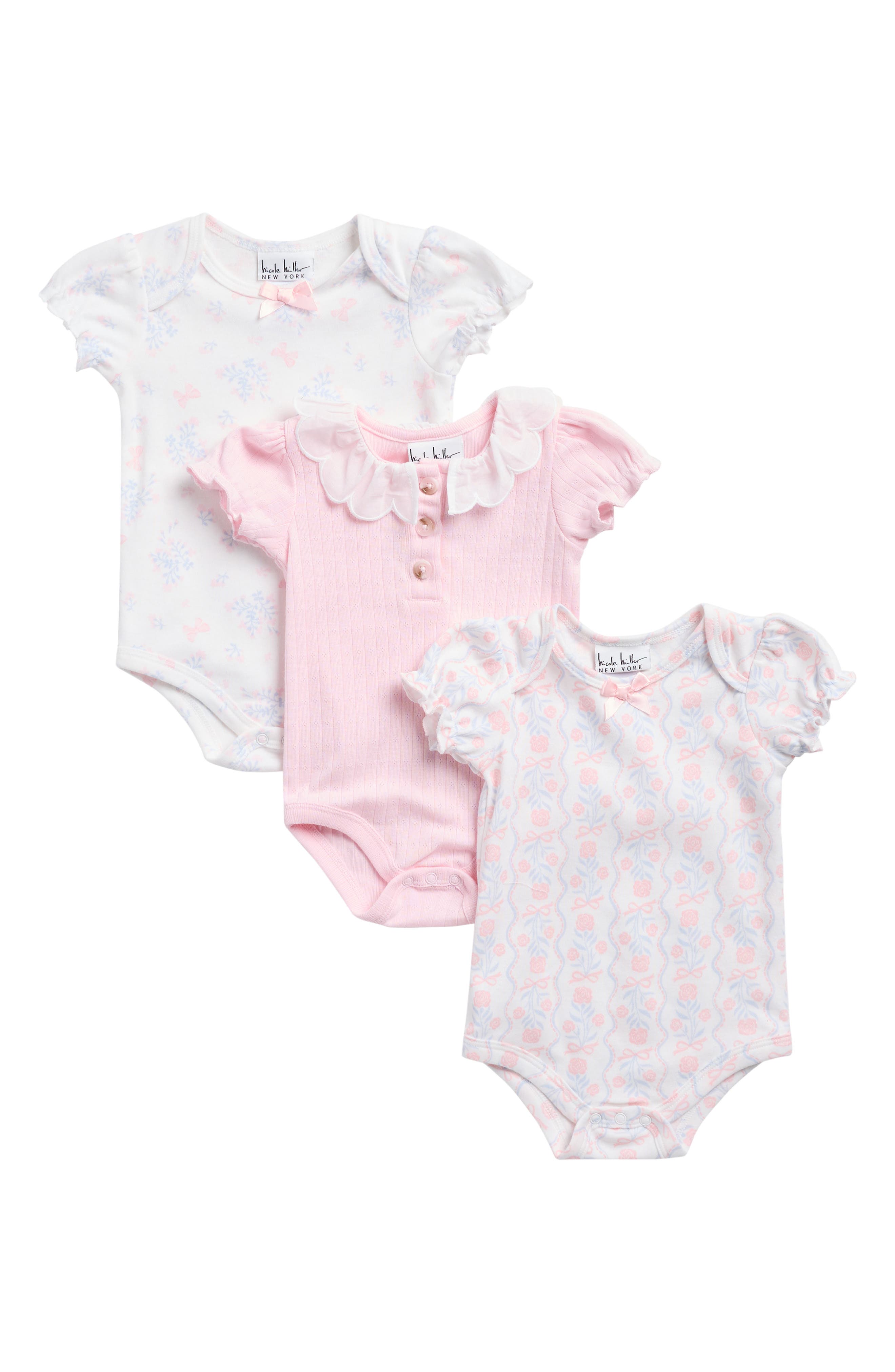 Nicole Miller Assorted 3-Pack Bodysuits
