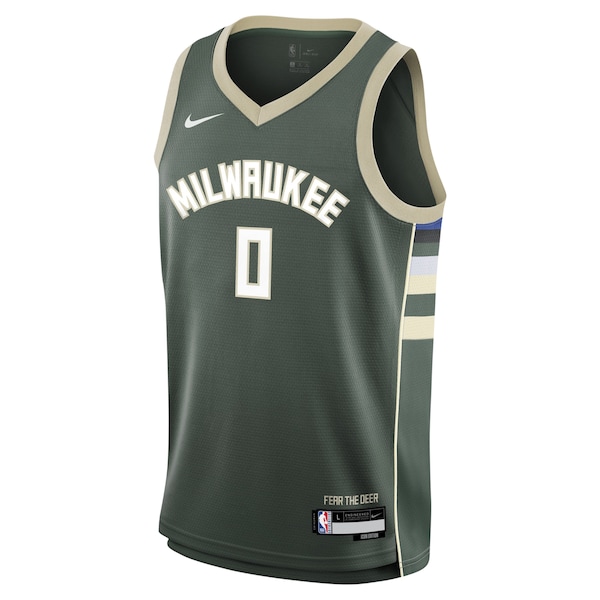 Damian Lillard Milwaukee Bucks Nike Youth Swingman Jersey - Icon Edition - Hunter Green