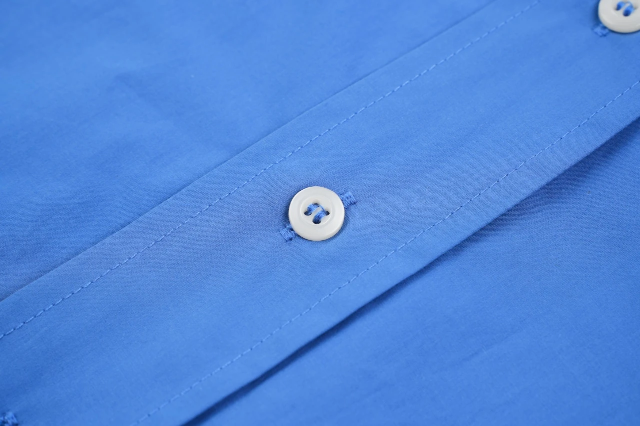 Miu Miu Klein Blue Embroidered Long Sleeve Shirt product photo from LabelPicks