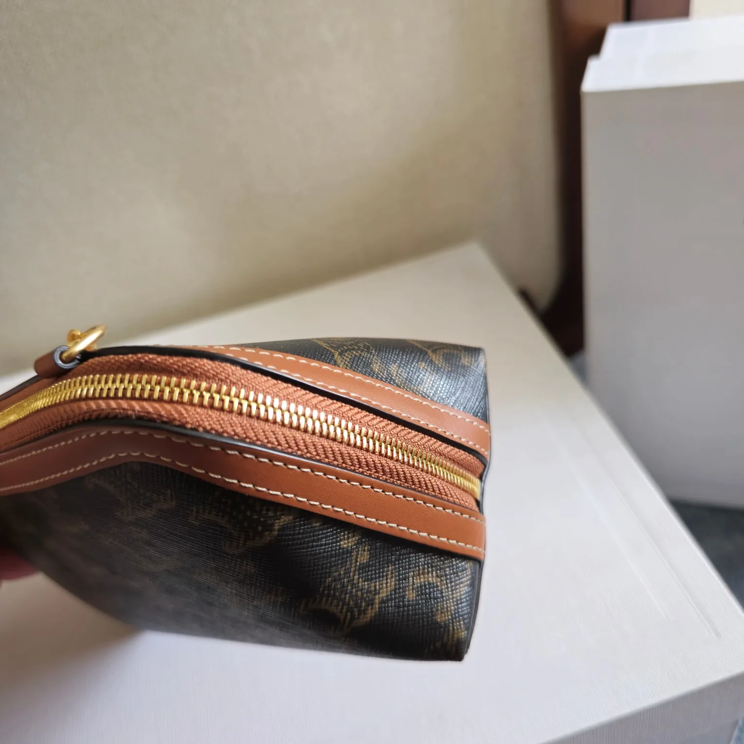 Celine Triomphe Lambskin Top Handle Bag product photo from LabelPicks