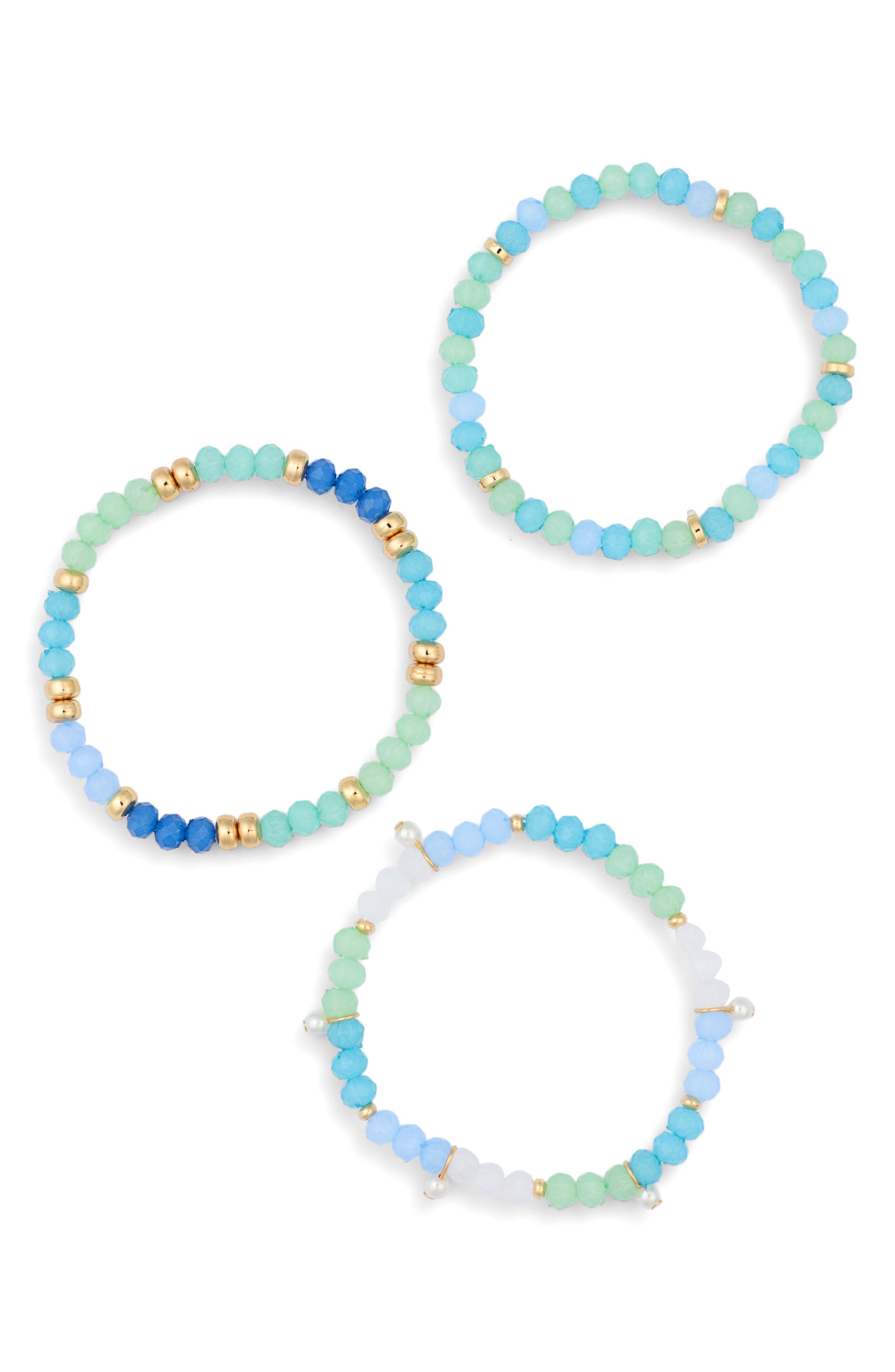 BaubleBar Just Keep Beading Set of 3 Assorted Stretch Bracelets