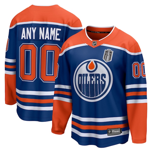 Edmonton Oilers  2025 Stanley Cup Final Home Breakaway Custom Jersey - Royal