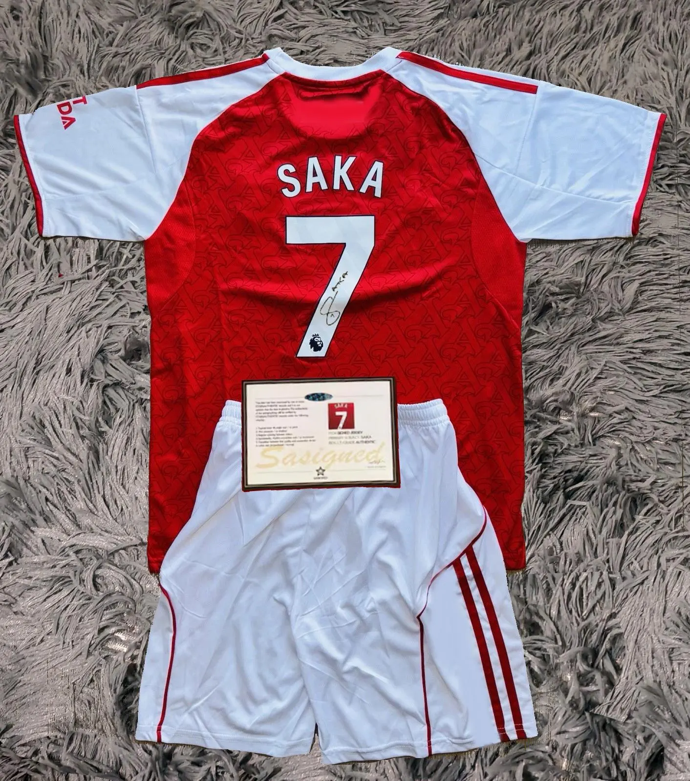 Bukayo Saka SIGNED Arsenal 25/26 Home Jersey/Shirt - COA - 2025
