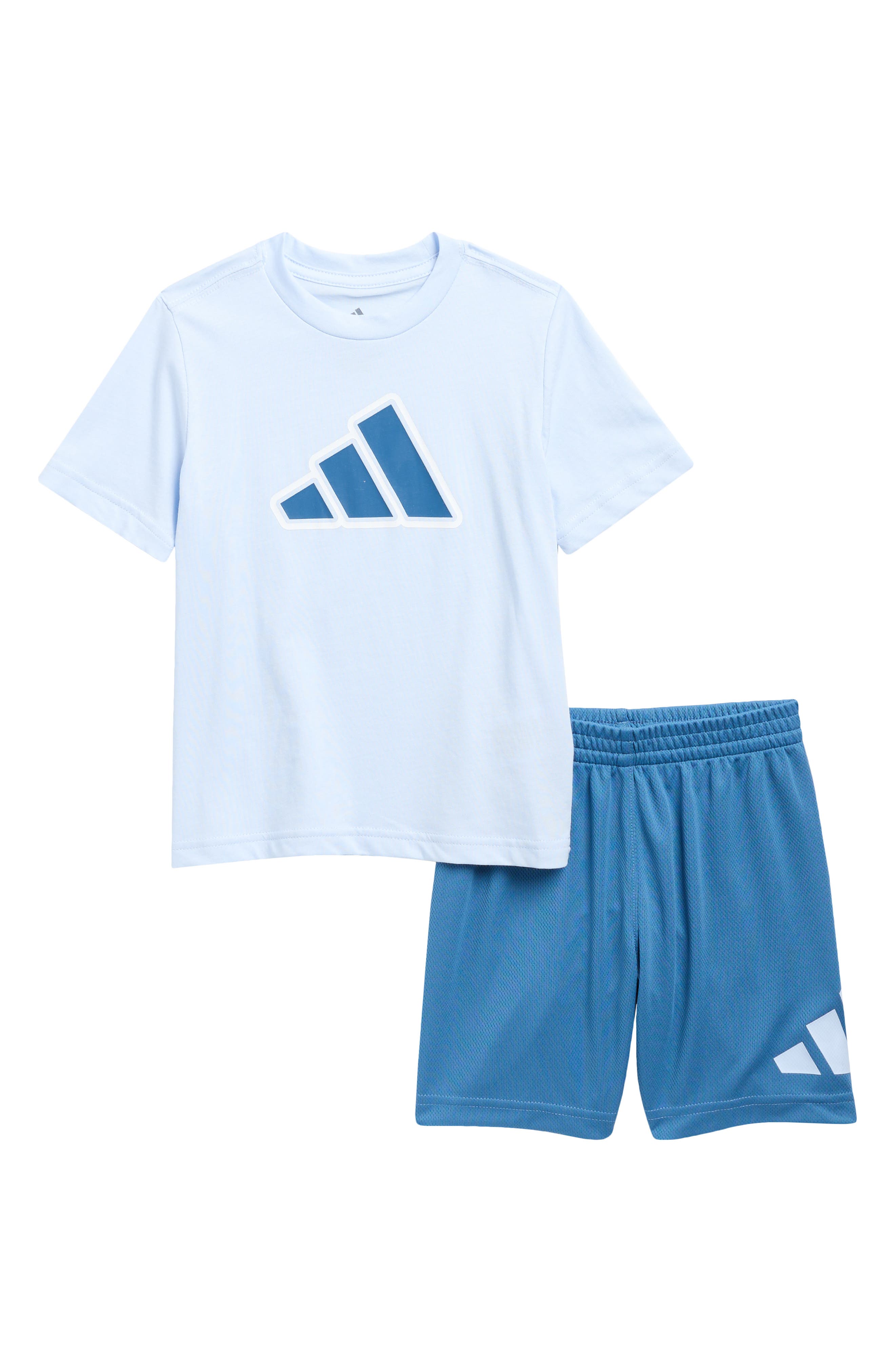 adidas Kids' Logo T-Shirt & Woven Shorts Set