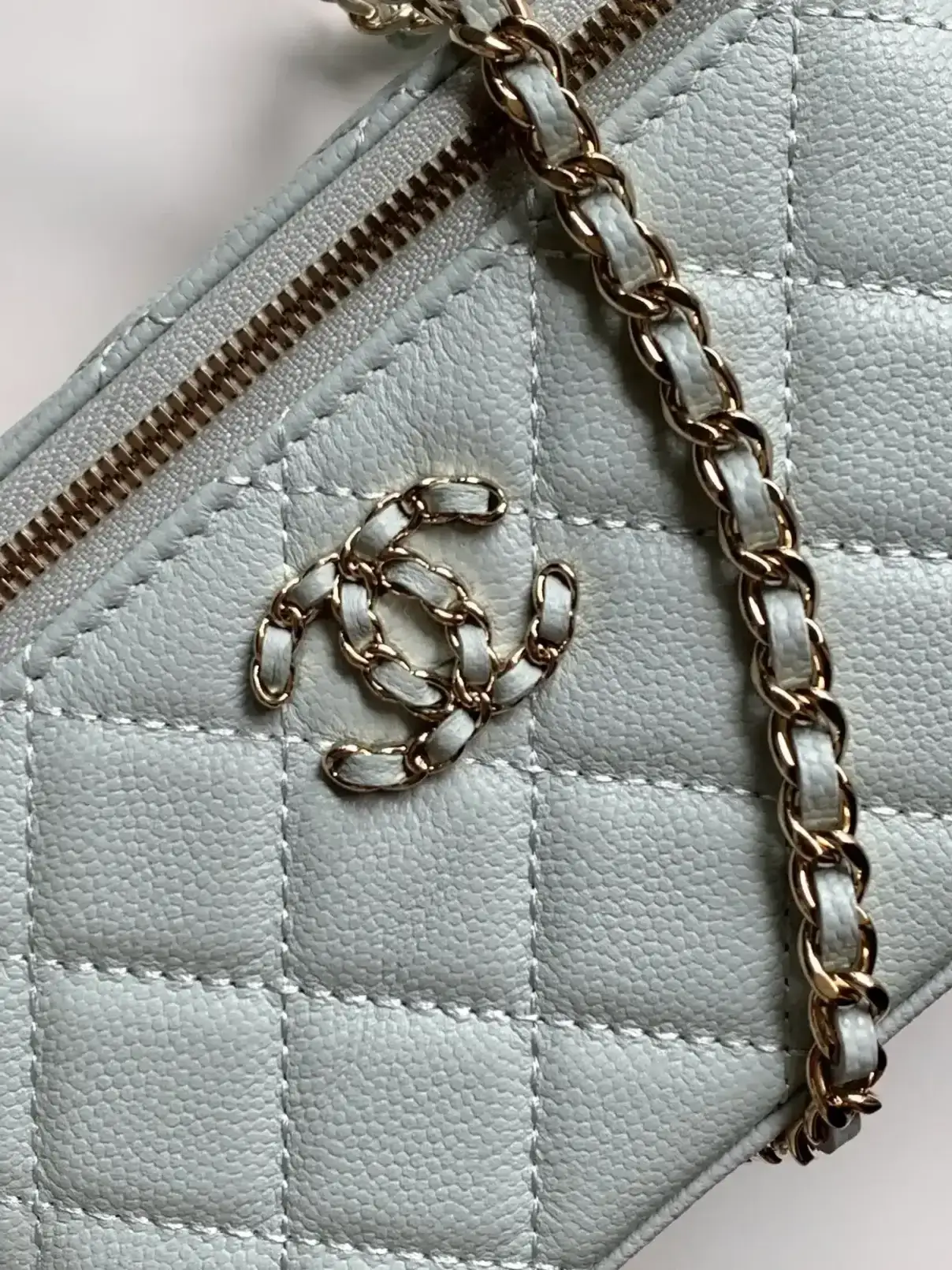 Chanel Blue Quilted Leather Top Handle Bag product photo from LabelPicks