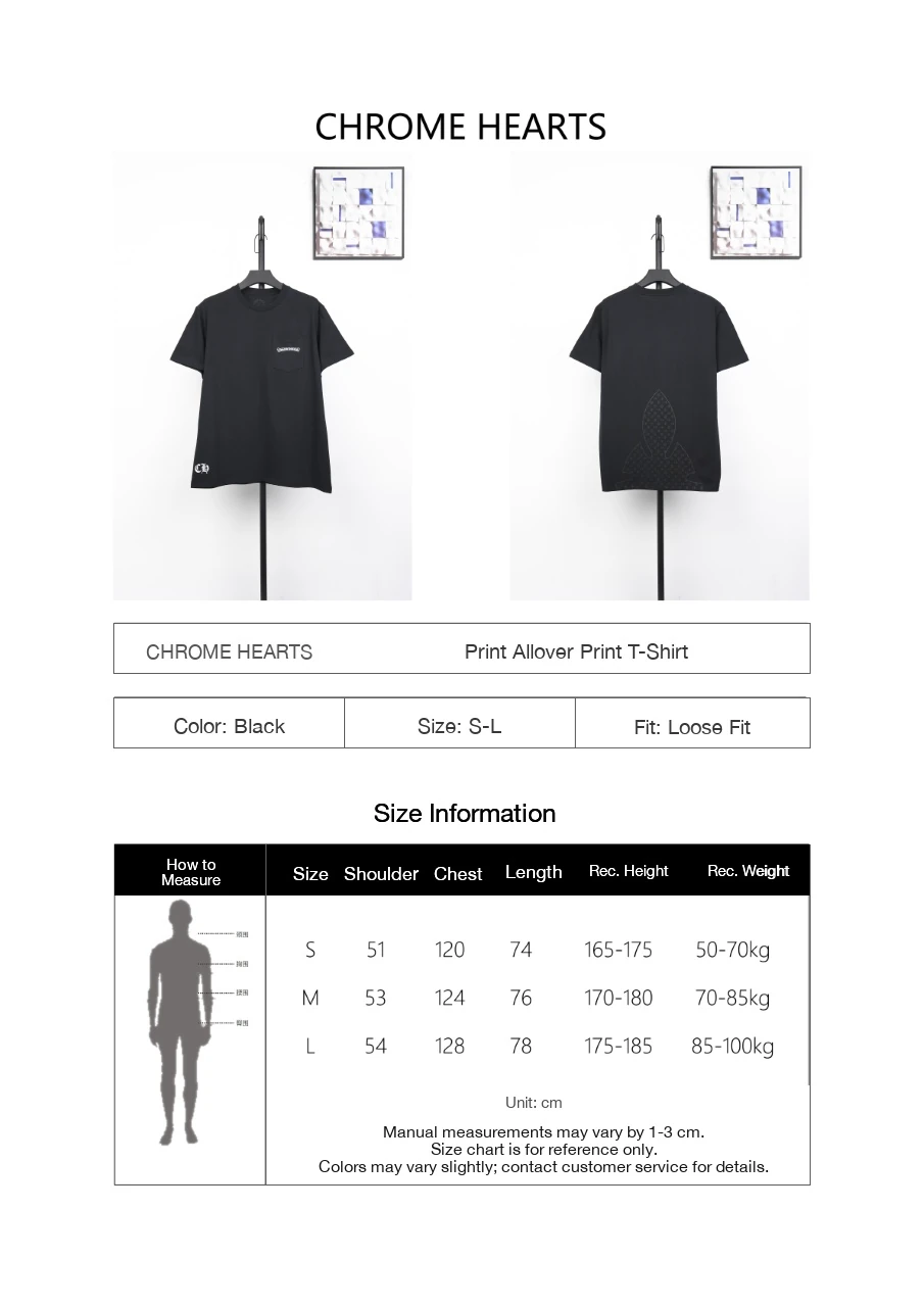Chrome Hearts Black Half Allover Cross Print T-Shirt product photo from LabelPicks