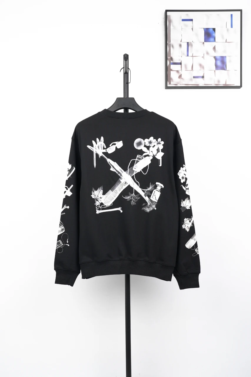 Off-White Black Headphone Arrow Graphic Crewneck Sweatshirt product photo from LabelPicks