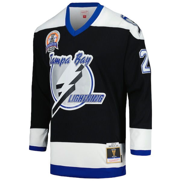 Martin St. Louis Tampa Bay Lightning 2004 Stanley Cup Champions Blue Line Player Jersey - Black
