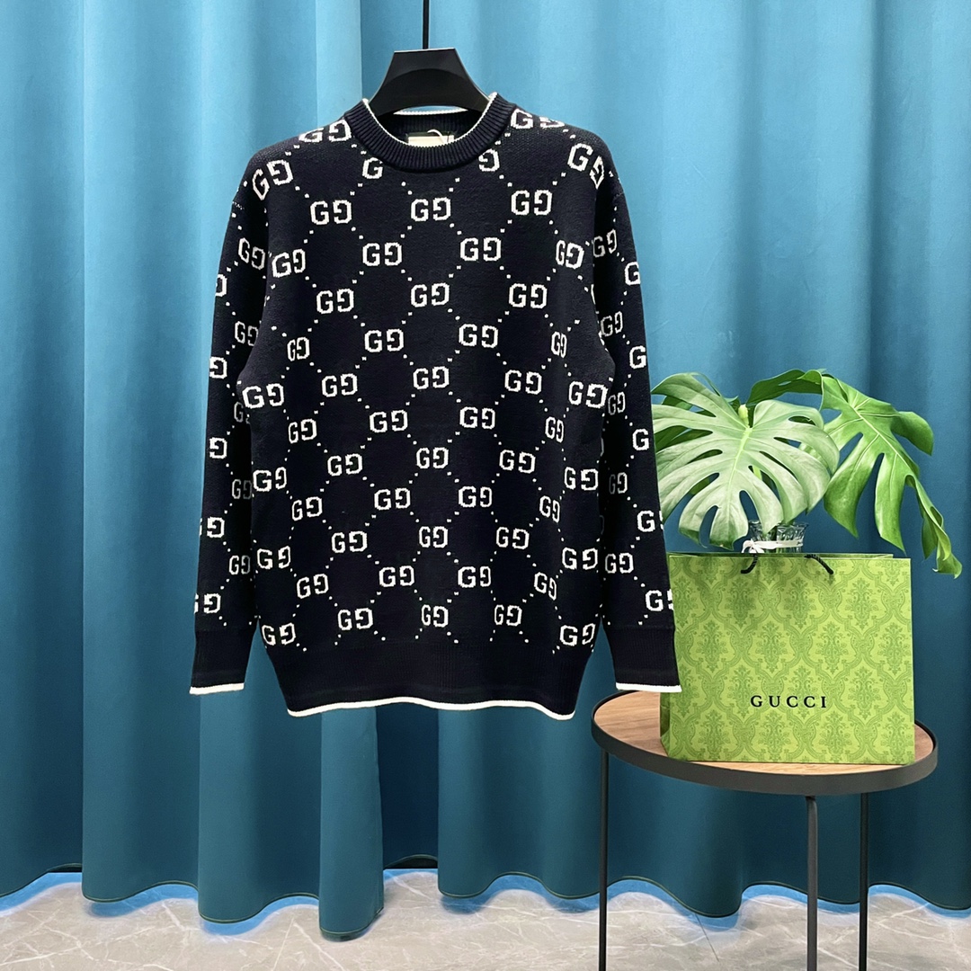 Casual Jacquard Long Sleeve Knitted Sweater