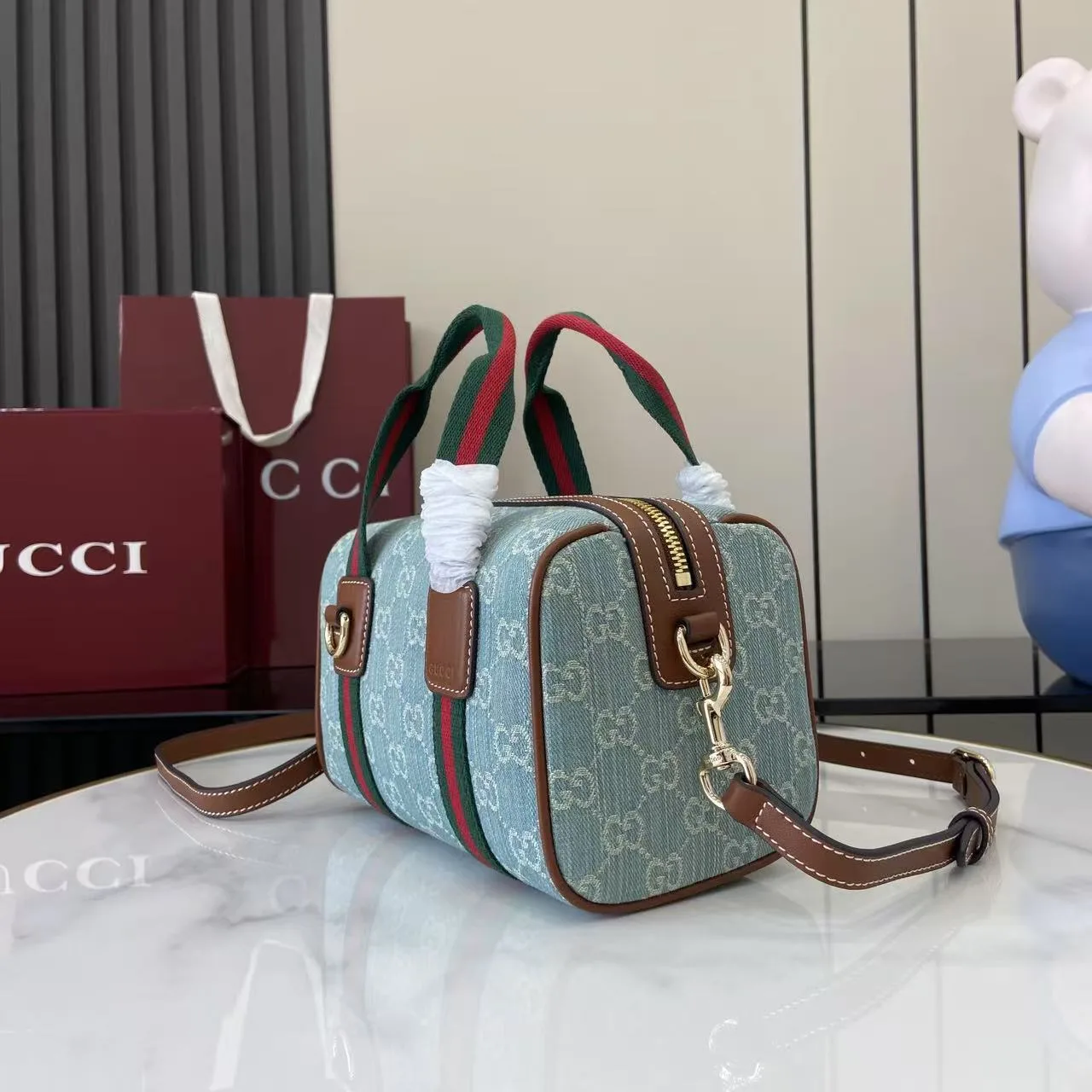 Gucci Canvas and Leather Top Handle Bag product photo from LabelPicks