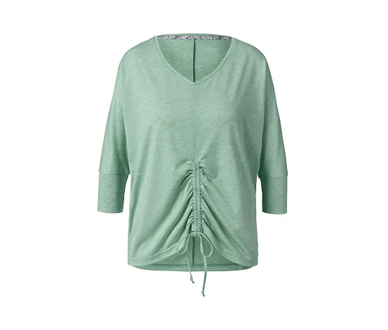 3/4-Sport-und-Yogashirt, grün meliert