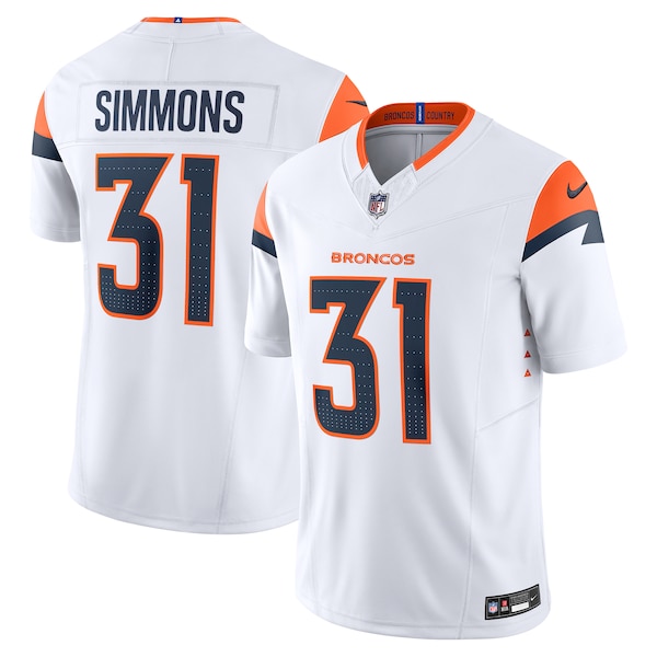 Justin Simmons Denver Broncos Nike Vapor F.U.S.E. Limited Jersey - White/Navy/Orange
