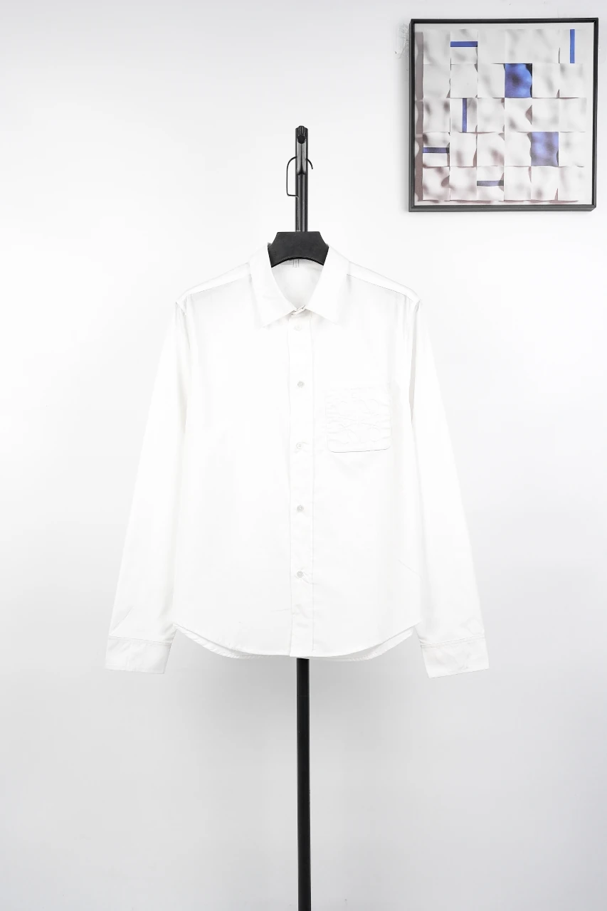 LOEWE White Pocket Anagram Embroidered Shirt product photo from LabelPicks