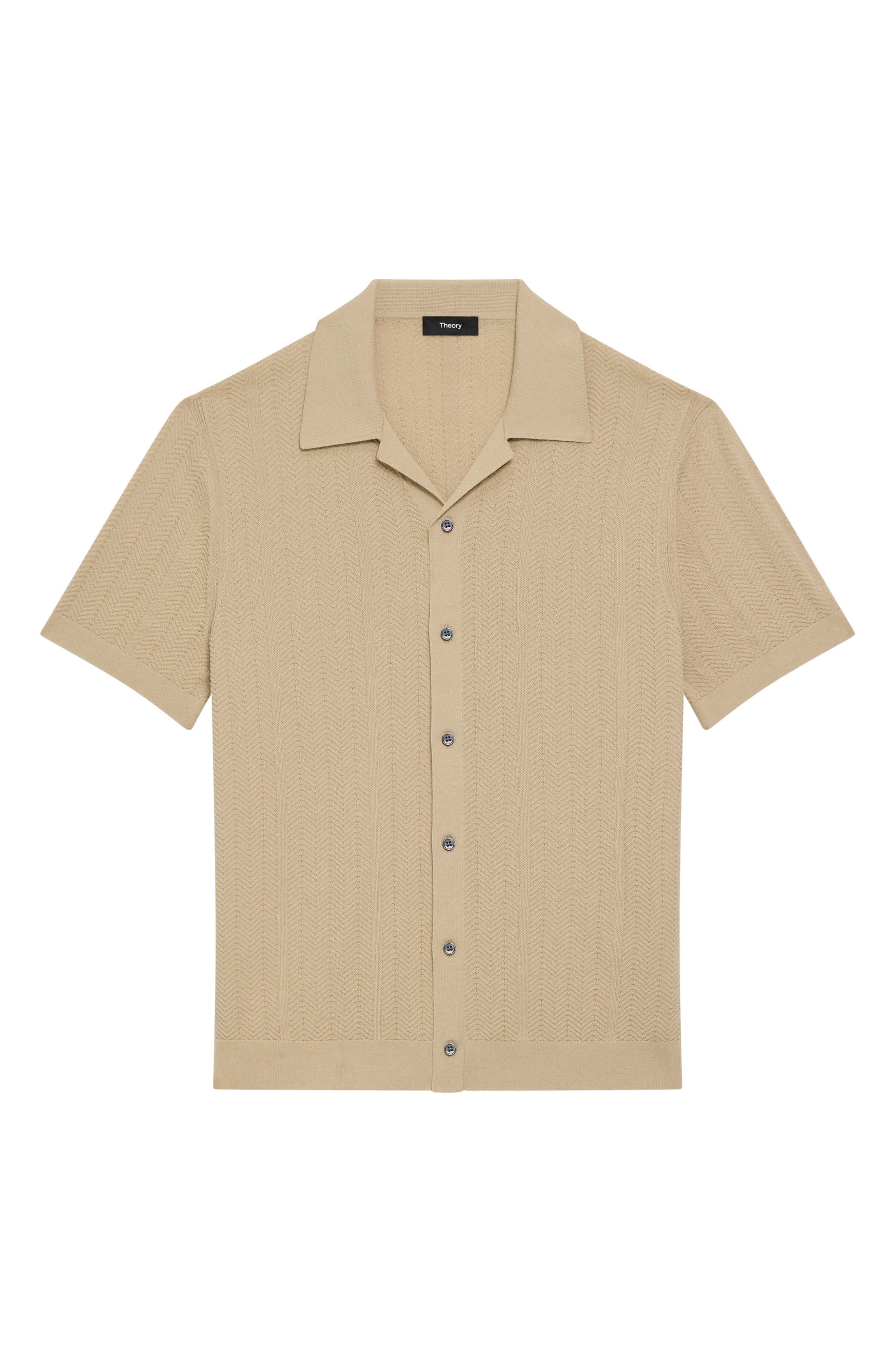 Theory Chevron Knit Camp Shirt