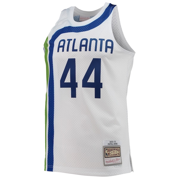 Pete Maravich Atlanta Hawks 1970/71 Hardwood Classics Swingman Jersey - White