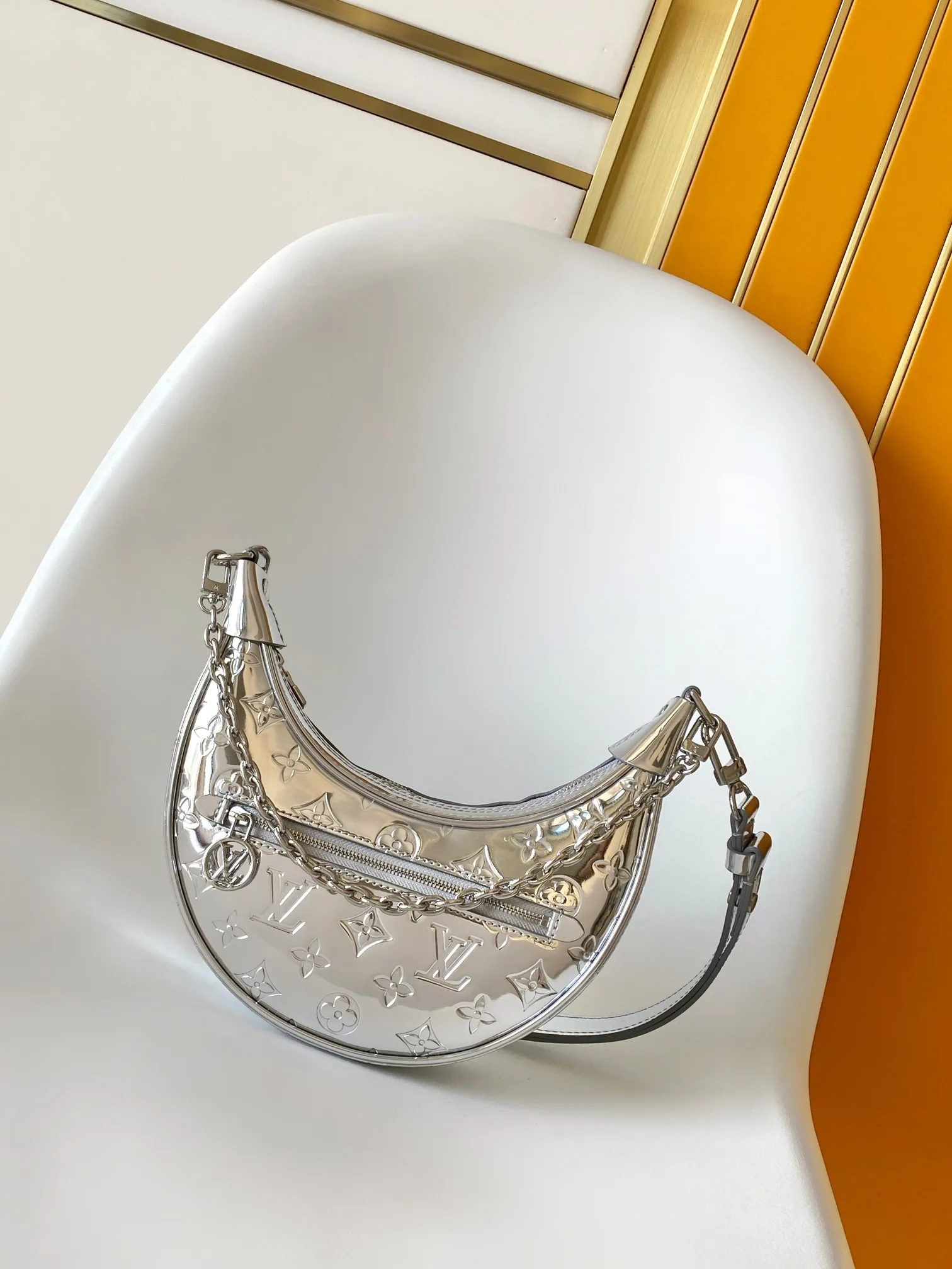 Louis Vuitton Silver Loop Monogram Canvas Hobo Bag product photo from LabelPicks