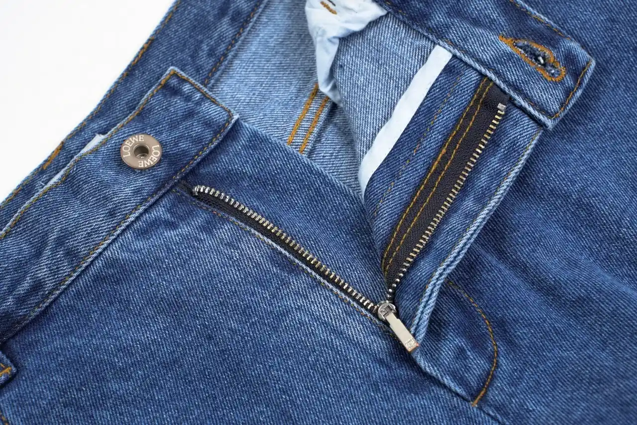 LOEWE Blue Denim Jeans with Knee Anagram Detail product photo from LabelPicks