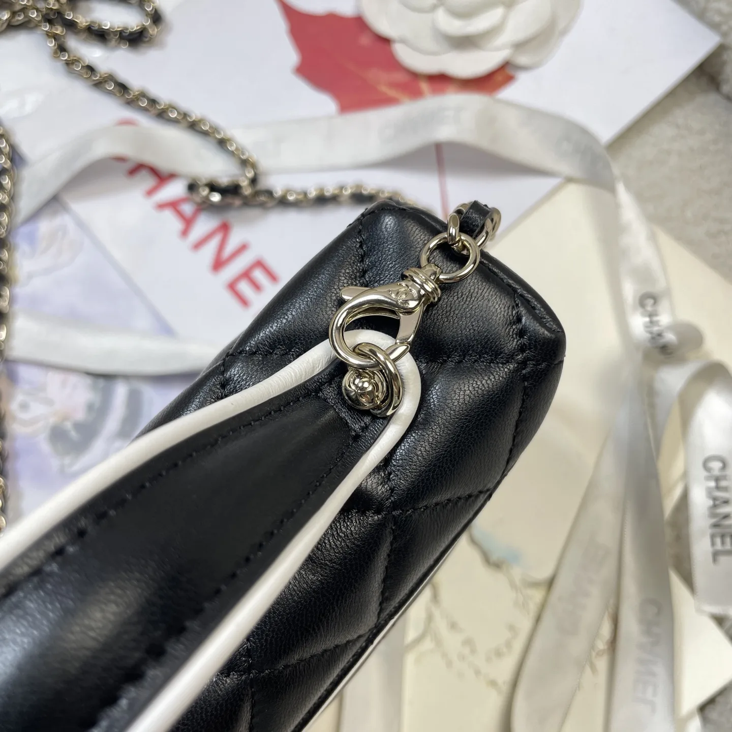 Chanel Gold Grained Leather Top Handle Bag product photo from LabelPicks