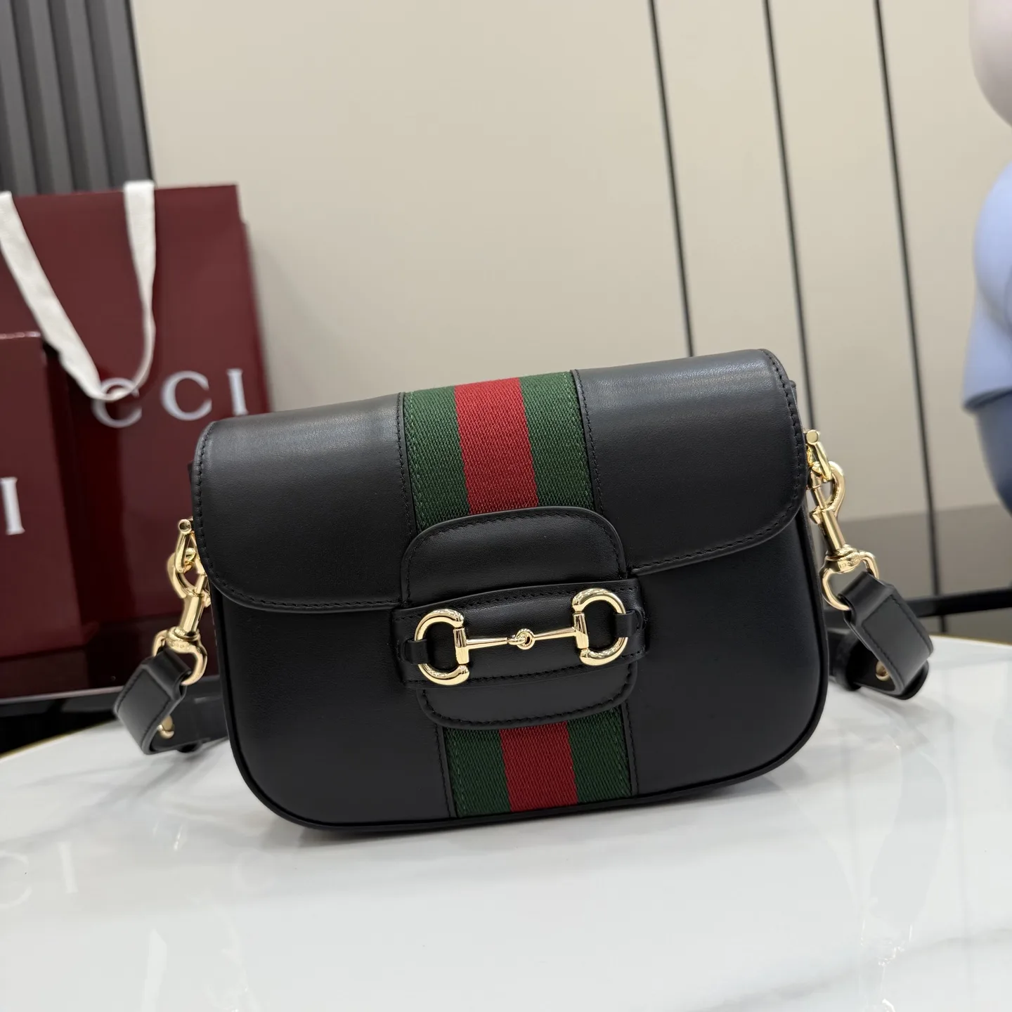 Gucci Horsebit Black Quilted Leather Shoulder Bag product photo from LabelPicks