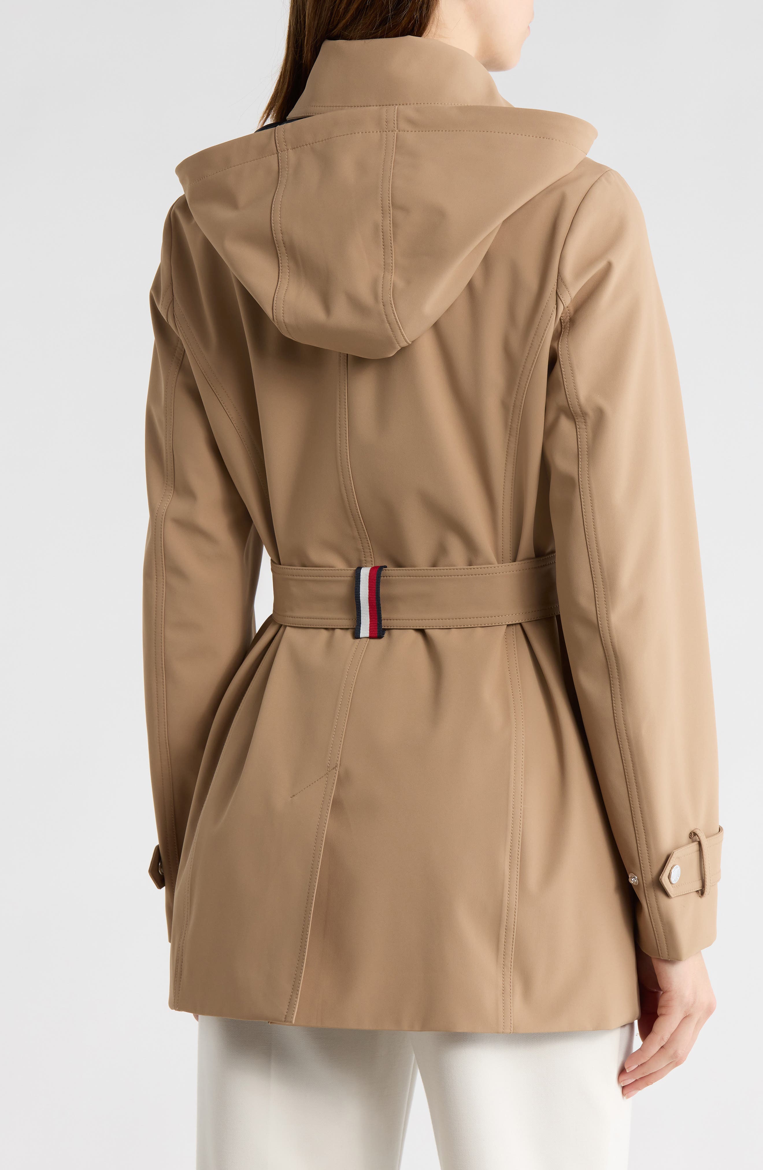 Tommy Hilfiger Water Resistant Belted Trench Coat