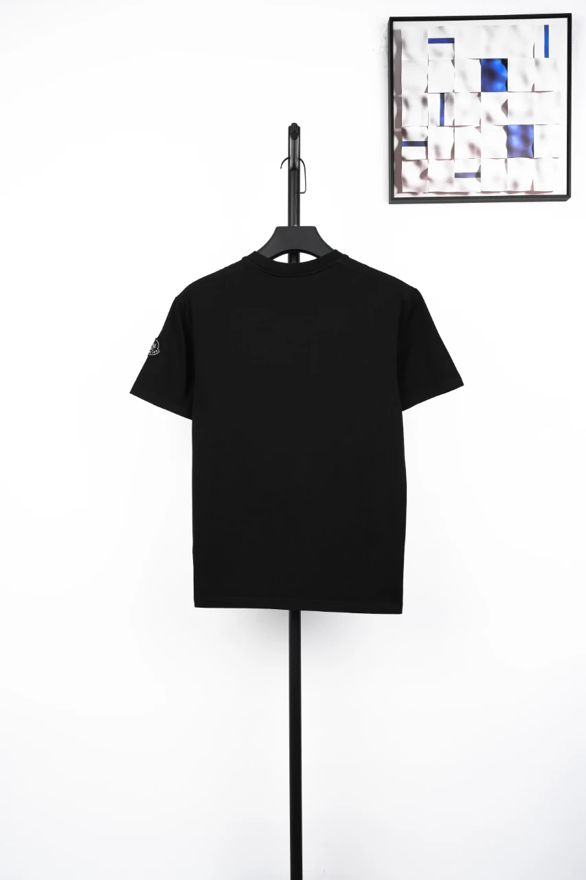 Moncler Black Script Logo Crewneck T-Shirt product photo from LabelPicks