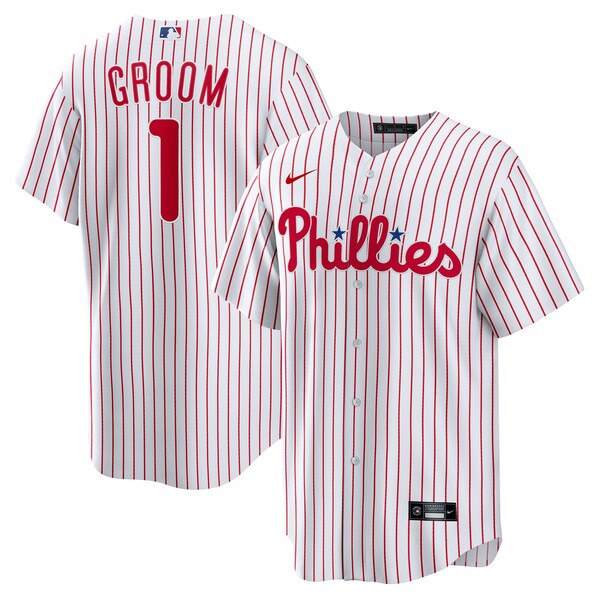 Philadelphia Phillies Nike #1 Groom Home Replica Jersey - White