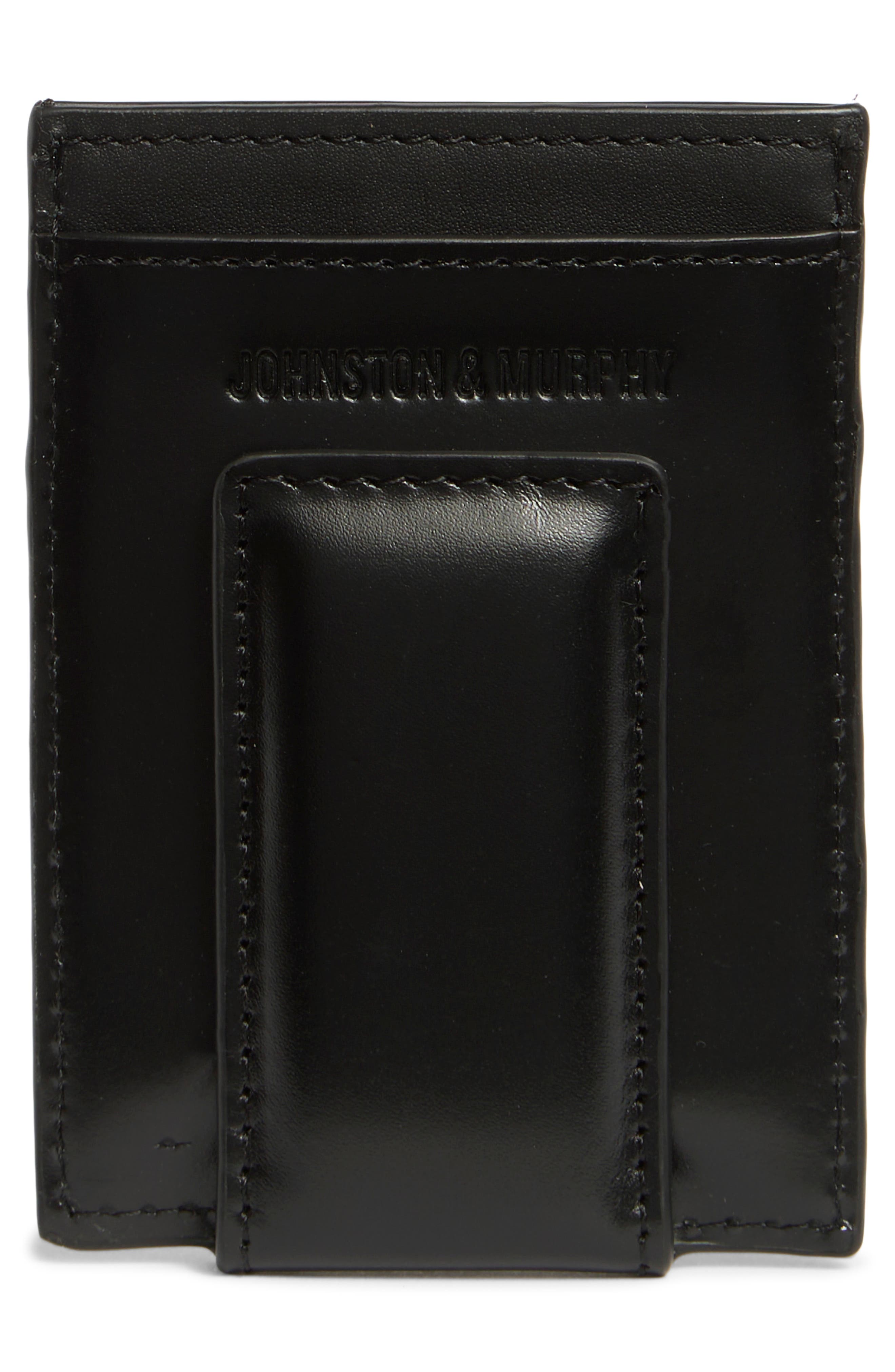 Johnston & Murphy Brushoff Leather Pocket Card Wallet