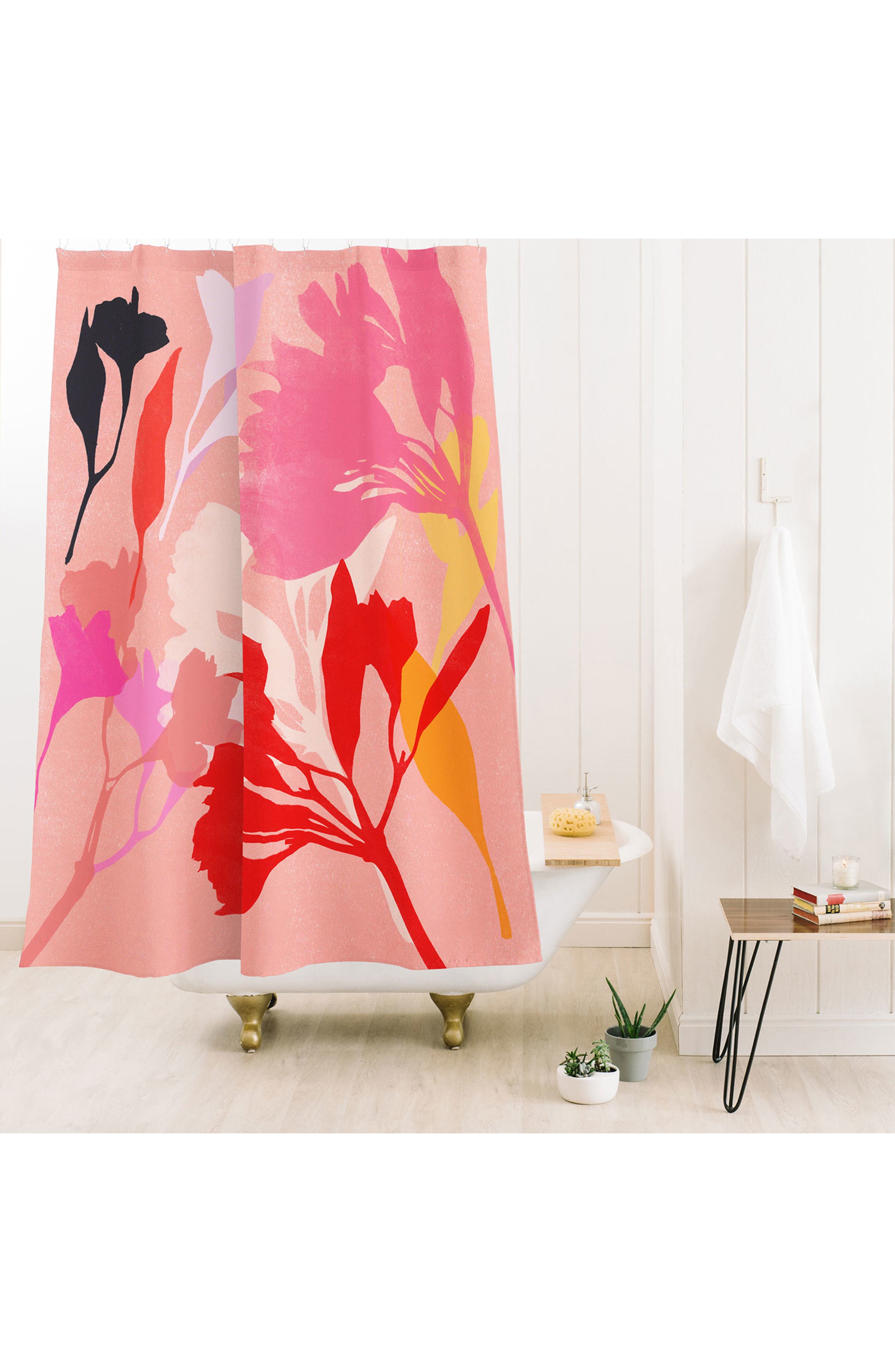 Deny Designs Cat and Moon Shower Curtain