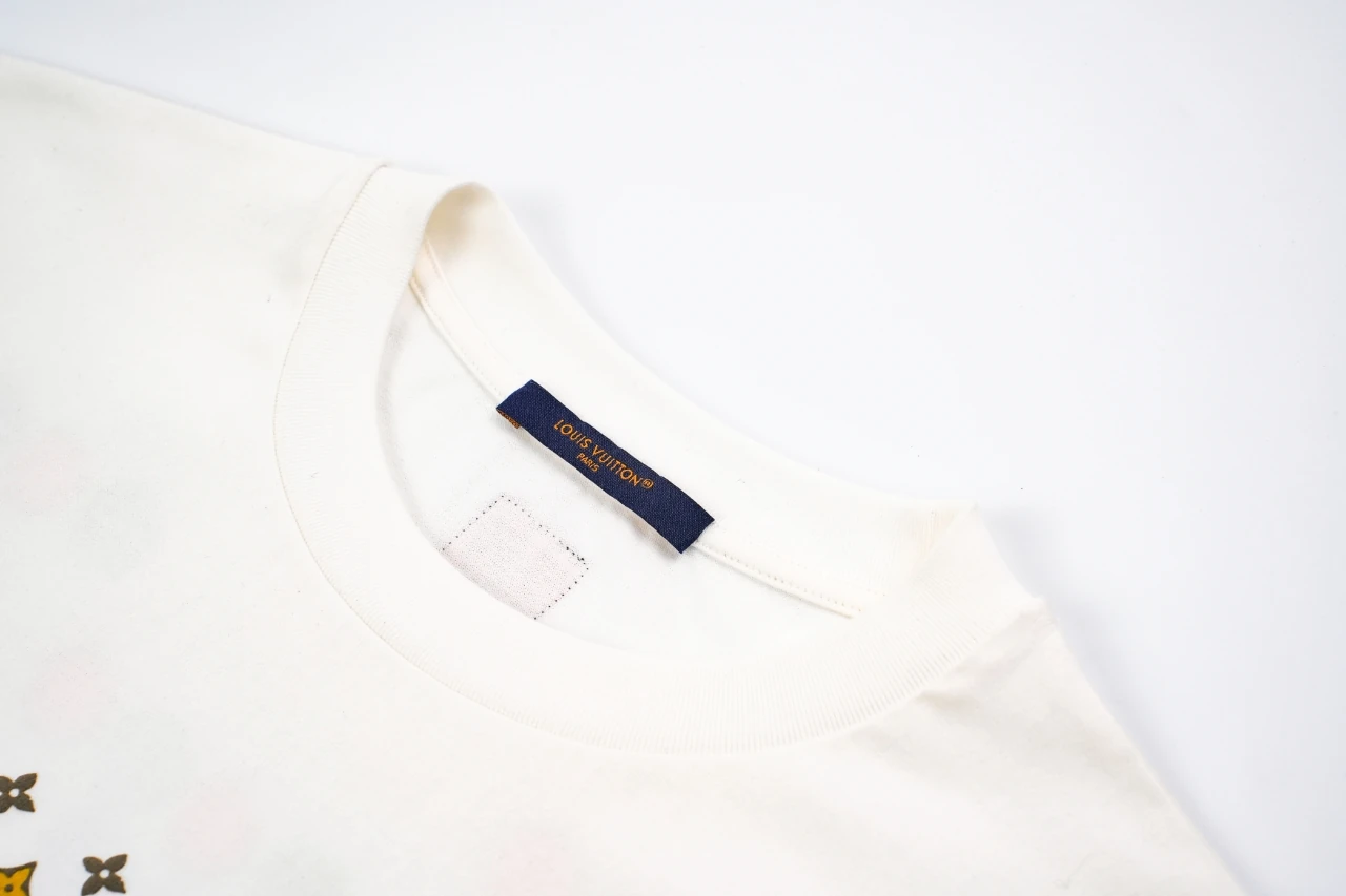Louis Vuitton White Smiley Damier Print T-Shirt product photo from LabelPicks