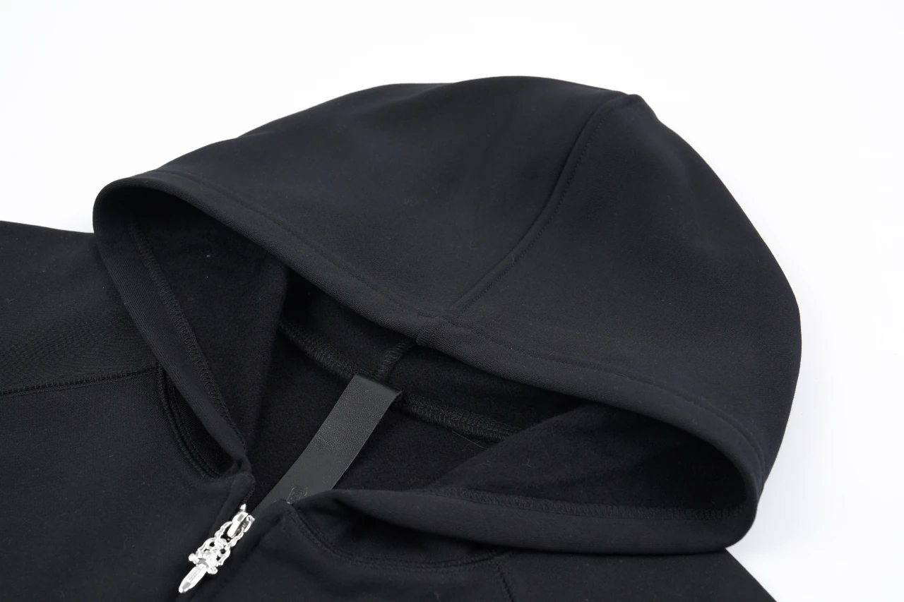 Chrome Hearts Black Cross Leather Patch Hooded Jacket product photo from LabelPicks