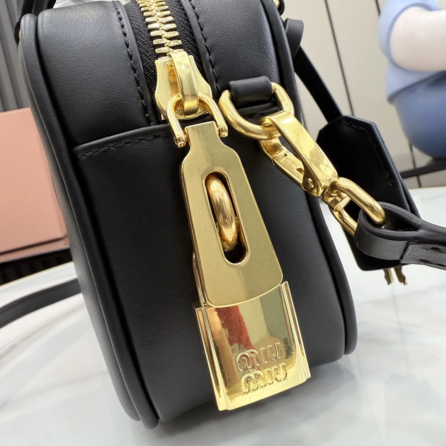 Miu Miu Matelasse Black Calfskin Top Handle Bag product photo from LabelPicks