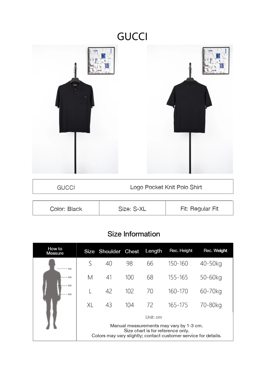 GUCCI Black Intarsia Pocket Knit Polo Shirt product photo from LabelPicks