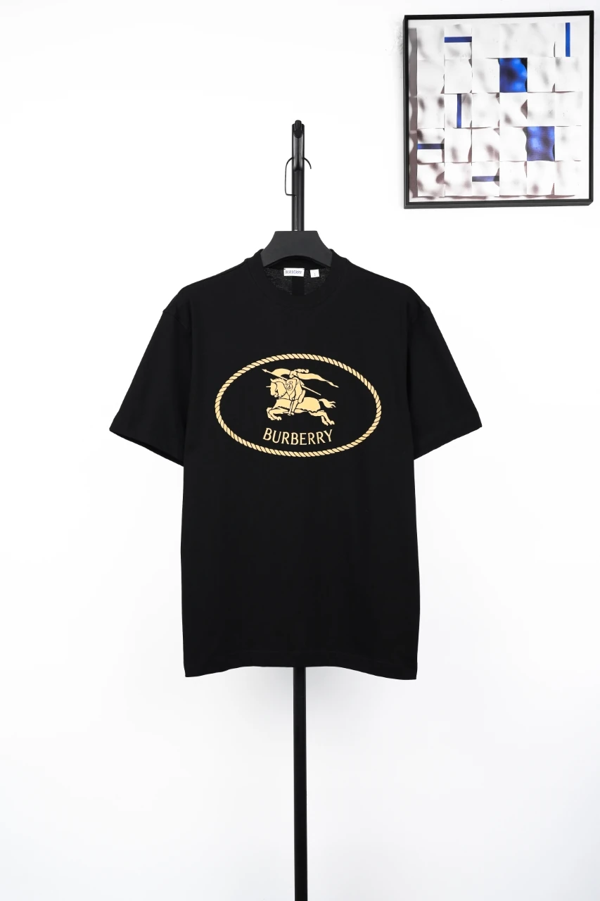 Burberry Black Rope Equestrian Knight Print T-Shirt product photo from LabelPicks