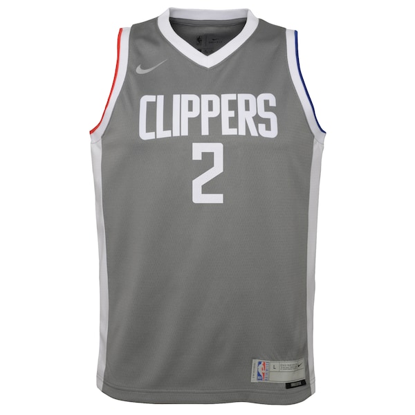 Kawhi Leonard LA Clippers Nike Youth 2020/21 Swingman Player Jersey Gray - Earned Edition