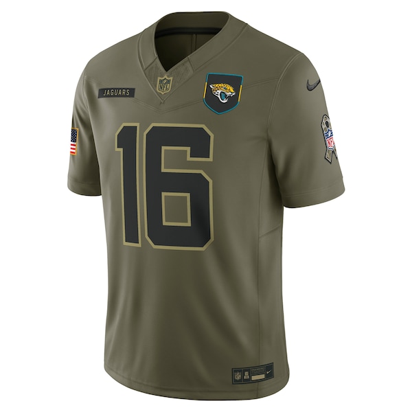 Trevor Lawrence Jacksonville Jaguars Nike 2025 Salute to Service Limited Jersey - Olive