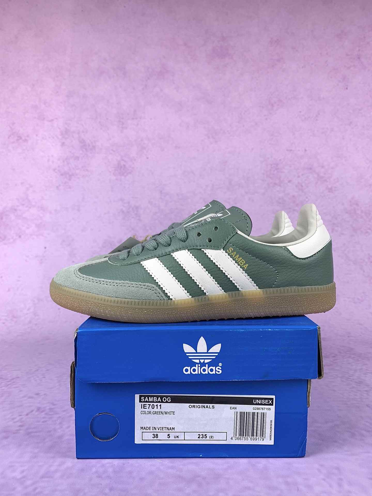 adidas Samba OG Silver Green Gum Shoes
