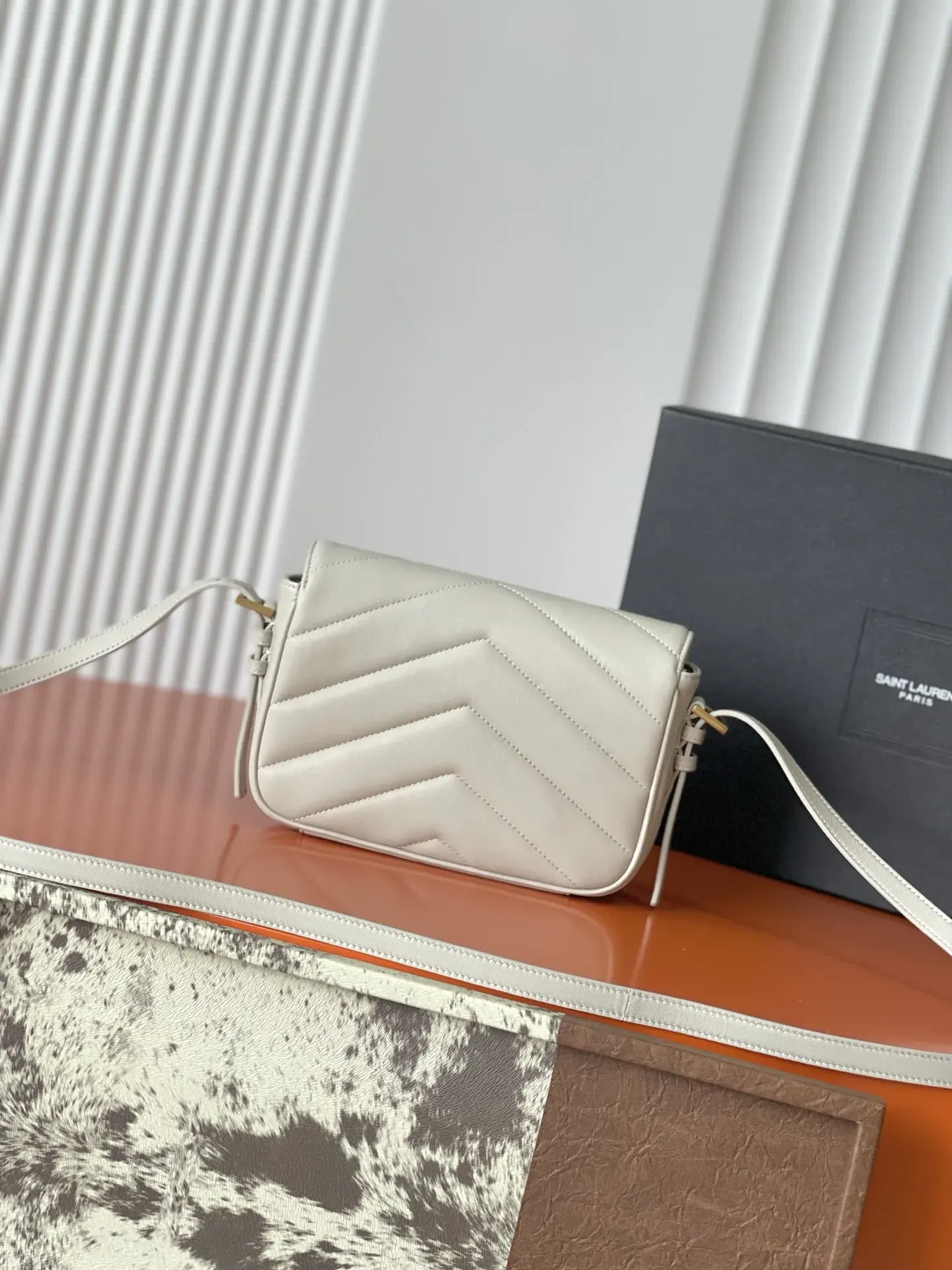 Saint Laurent White Loulou Quilted Leather Crossbody Bag product photo from LabelPicks