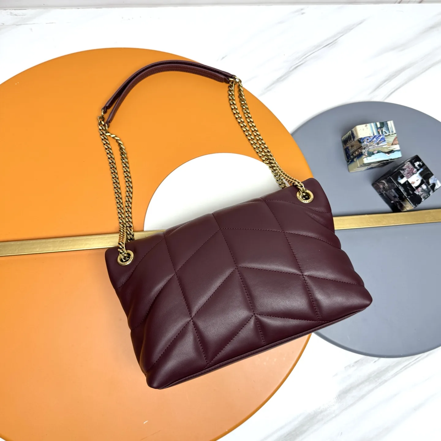 Saint Laurent Loulou Burgundy Quilted Leather Shoulder Bag product photo from LabelPicks