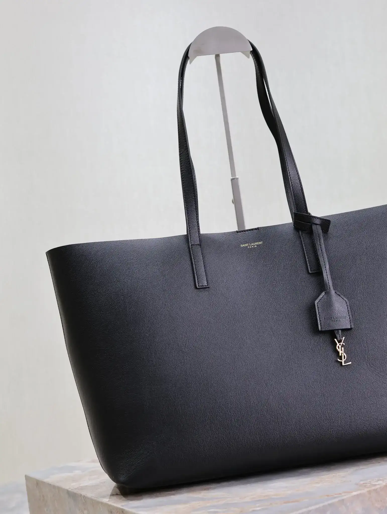 Saint Laurent Black Calfskin Tote Bag product photo from LabelPicks
