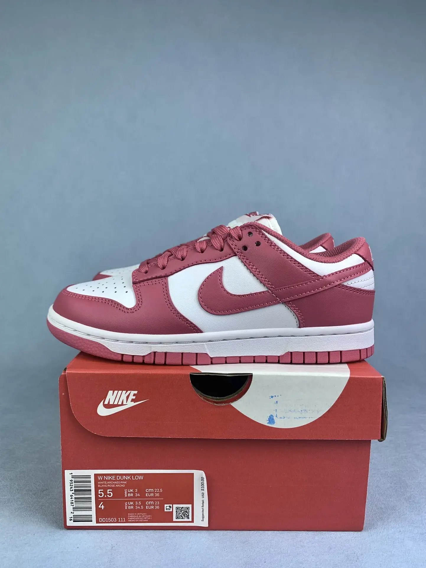Nike Dunk Low 'Archeo Pink' Shoes product photo from LabelPicks