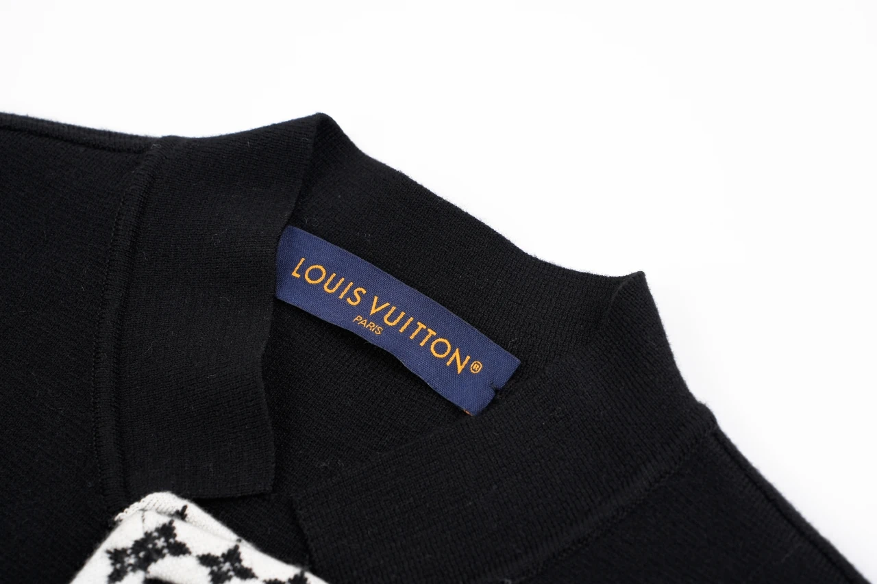 Louis Vuitton Black Collegiate Knit Cardigan Jacket product photo from LabelPicks