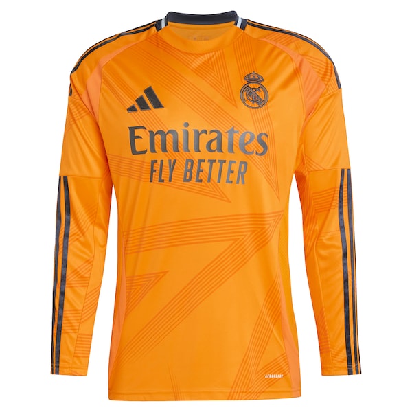 Los Merengues adidas 2024/25 Away Replica Long Sleeve Jersey - Orange