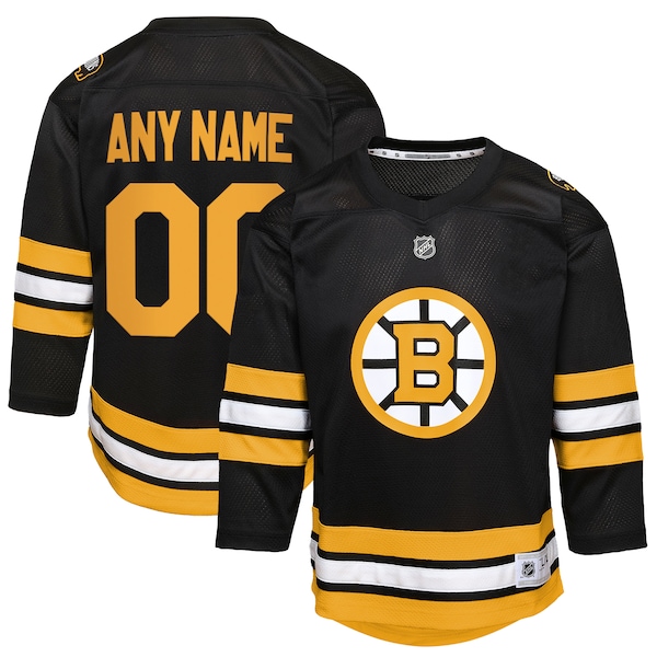 Boston Bruins Youth Home Custom Replica Jersey - Black