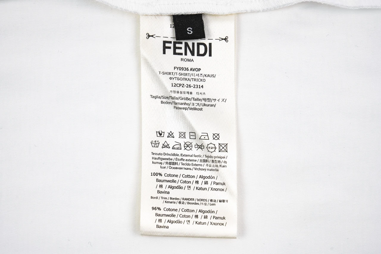 Fendi White Blue Double-F Embroidered T-Shirt product photo from LabelPicks